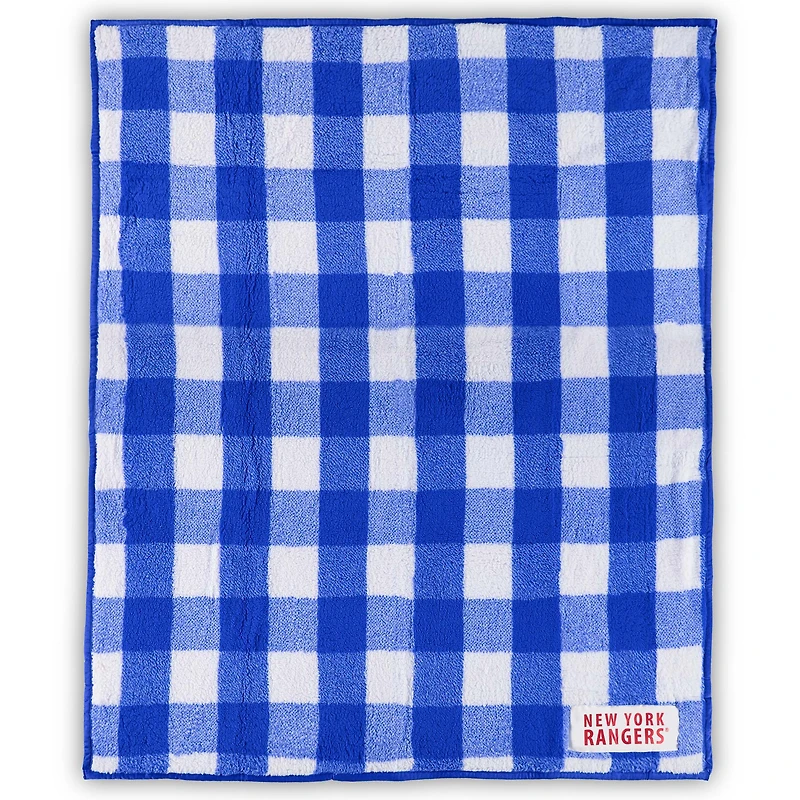 New York Rangers 50'' x 60'' Buffalo Check Frosty Fleece Blanket