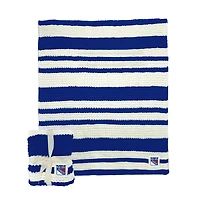 Couverture en tricot torsadé 50" x 60" des Rangers de New York