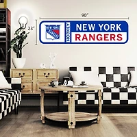 Rangers de New York - 90'' x 23'' Sticker mural repositionnable avec logo d'équipe