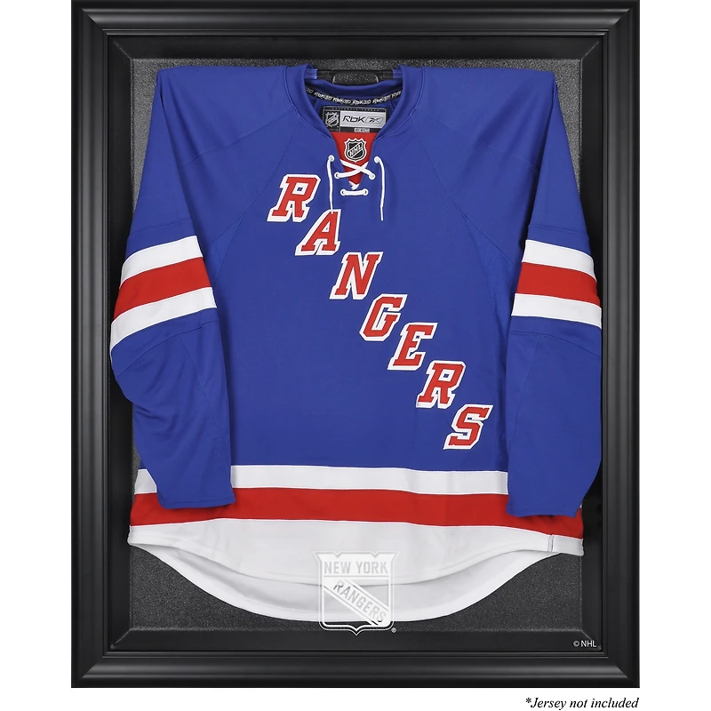 Vitrine encadrée noire pour maillot des Rangers de New York