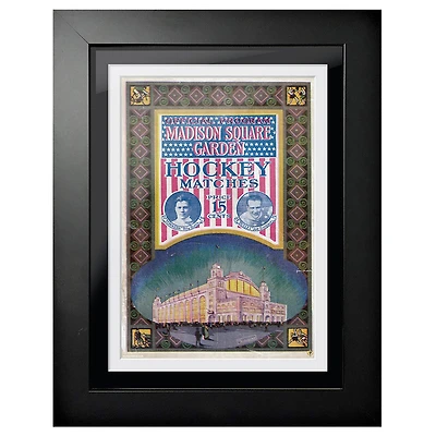 Jeu final des Rangers de New York Madison Square Garden - Couverture de programme encadrée 12'' x 16''