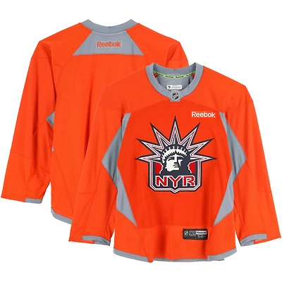 New York Rangers Practice-Used Orange Liberty Jersey - Size 58+