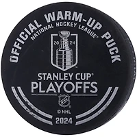 New York Rangers Practice-Used Warm-Up Puck from 2024 Stanley Cup Playoffs Second Round Game 5 vs. Carolina Hurricanes