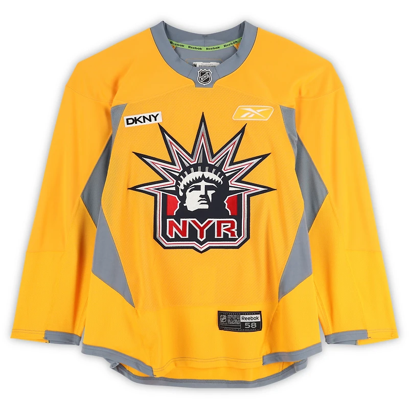 New York Rangers Practice-Used Yellow Liberty Jersey - Size 58