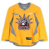 New York Rangers Practice-Used Yellow Liberty Jersey - Size 58