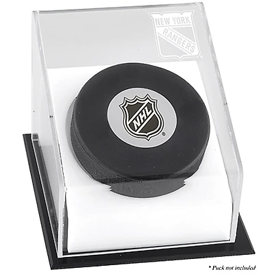 New York Rangers Puck Deluxe Logo Display Case
