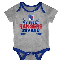 Newborn & Infant New York Rangers Legend Three-Piece Bodysuit Set