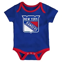 Newborn  New York Rangers Loyal Buddies Three-Pack Bodysuit Set
