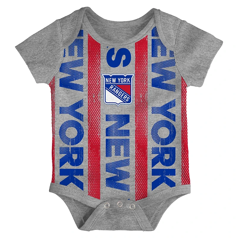 Newborn  New York Rangers Loyal Buddies Three-Pack Bodysuit Set