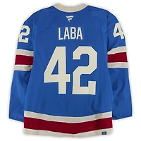 Noah Laba New York Rangers Game-Used #42 Blue Alternate Jersey vs. Buffalo Sabres on April 8, 2026