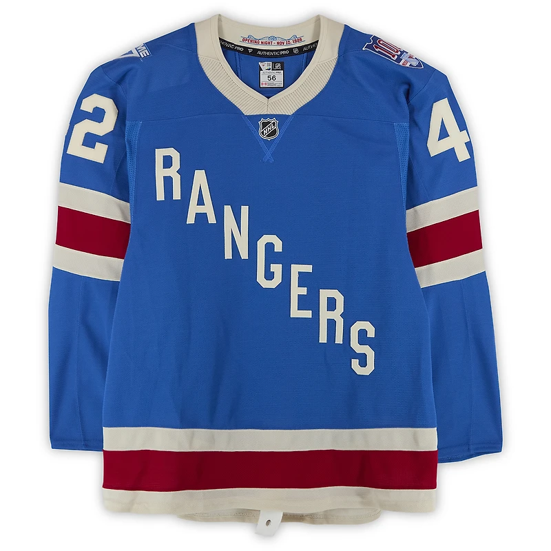 Noah Laba New York Rangers Game-Used #42 Blue Alternate Jersey vs. Buffalo Sabres on April 8, 2026