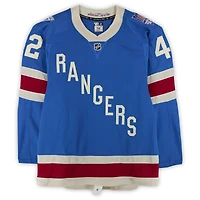Noah Laba New York Rangers Game-Used #42 Blue Alternate Jersey vs. Buffalo Sabres on April 8, 2026