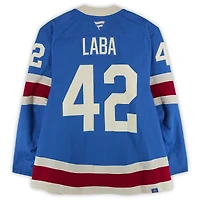 Noah Laba New York Rangers Game-Used #42 Blue Centennial Jersey vs. Boston Bruins on January 26, 2026