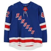 Noah Laba New York Rangers Game-Used #42 Blue Set 3 Jersey from the 2025-26 NHL Season