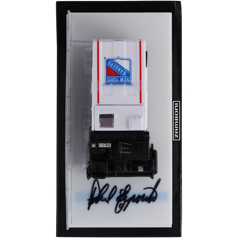 Zamboni moulée sous pression autographiée à l'échelle 1:43 par Phil Esposito des Rangers de New York