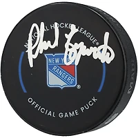 Rondelle de match officielle autographiée par Phil Esposito des Rangers de New York