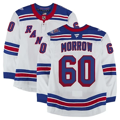 Scott Morrow New York Rangers Game-Used #60 White Set 3 Jersey from the 2025-26 NHL Season