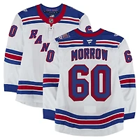 Scott Morrow New York Rangers Game-Used #60 White Set 3 Jersey from the 2025-26 NHL Season