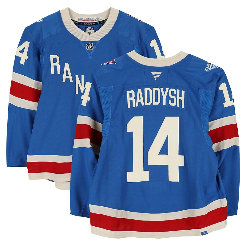 Taylor Raddysh New York Rangers Game-Used #14 Blue Centennial Jersey vs. Toronto Maple Leafs on March 5, 2026