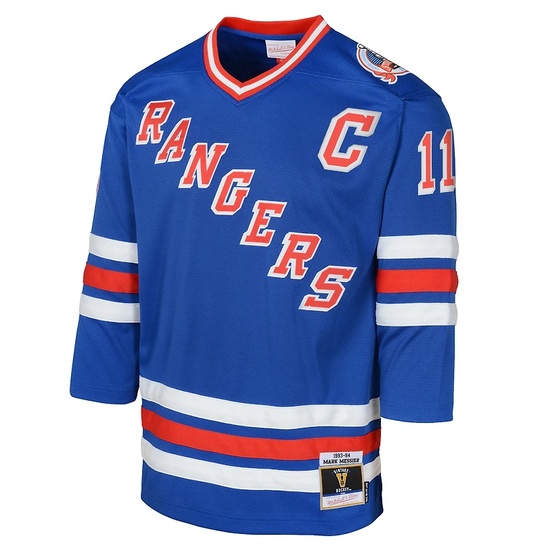 Toddler Mitchell & Ness Mark Messier Blue New York Rangers 1993/94 Blue Line 2.0 Player Jersey