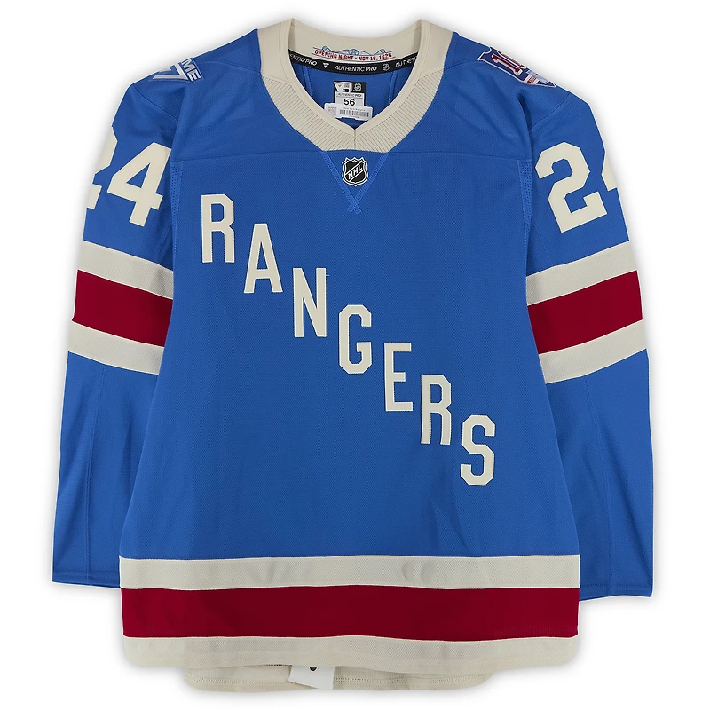 Tye Kartye New York Rangers Game-Used #24 Blue Alternate Jersey vs. Buffalo Sabres on April 8, 2026