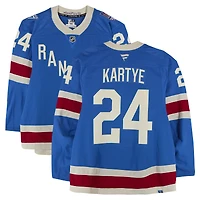 Tye Kartye New York Rangers Game-Used #24 Blue Alternate Jersey vs. Buffalo Sabres on April 8, 2026