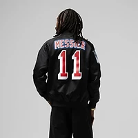 Unisex Mitchell & Ness Mark Messier Black New York Rangers Maxxed Out Full-Zip Satin Jacket