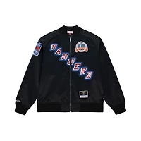 Unisex Mitchell & Ness Mark Messier Black New York Rangers Maxxed Out Full-Zip Satin Jacket