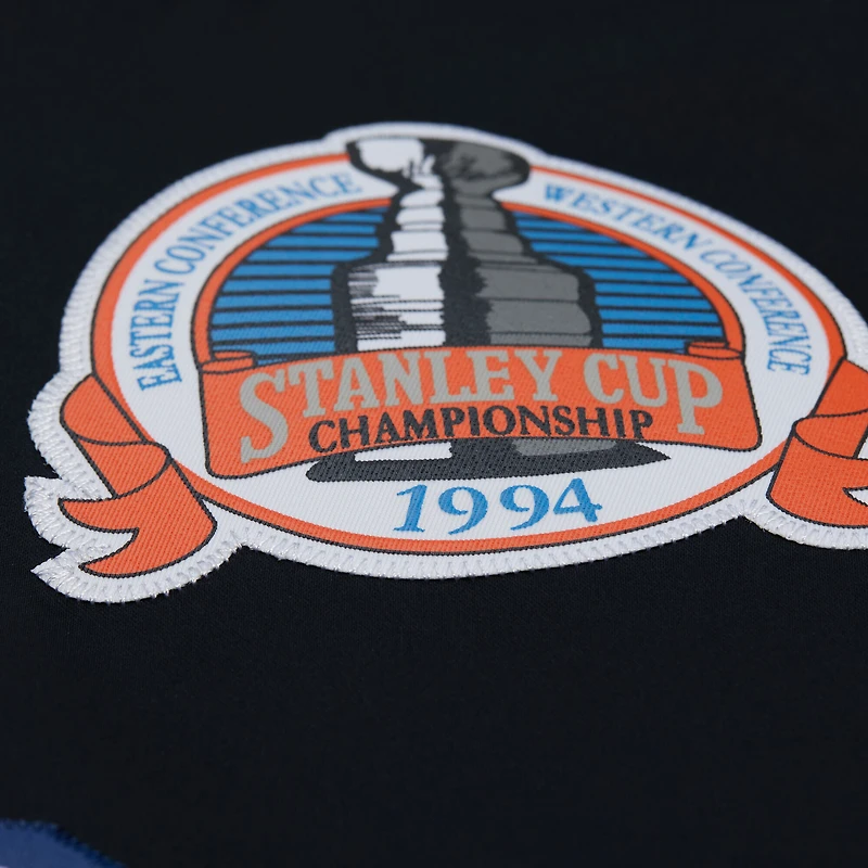 Unisex Mitchell & Ness Mark Messier Black New York Rangers Maxxed Out Full-Zip Satin Jacket