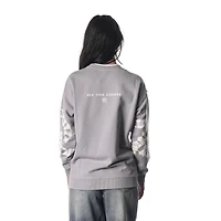 Unisex The Wild Collective  Gray New York Rangers Tie-Dye Double Collar Pullover Sweatshirt