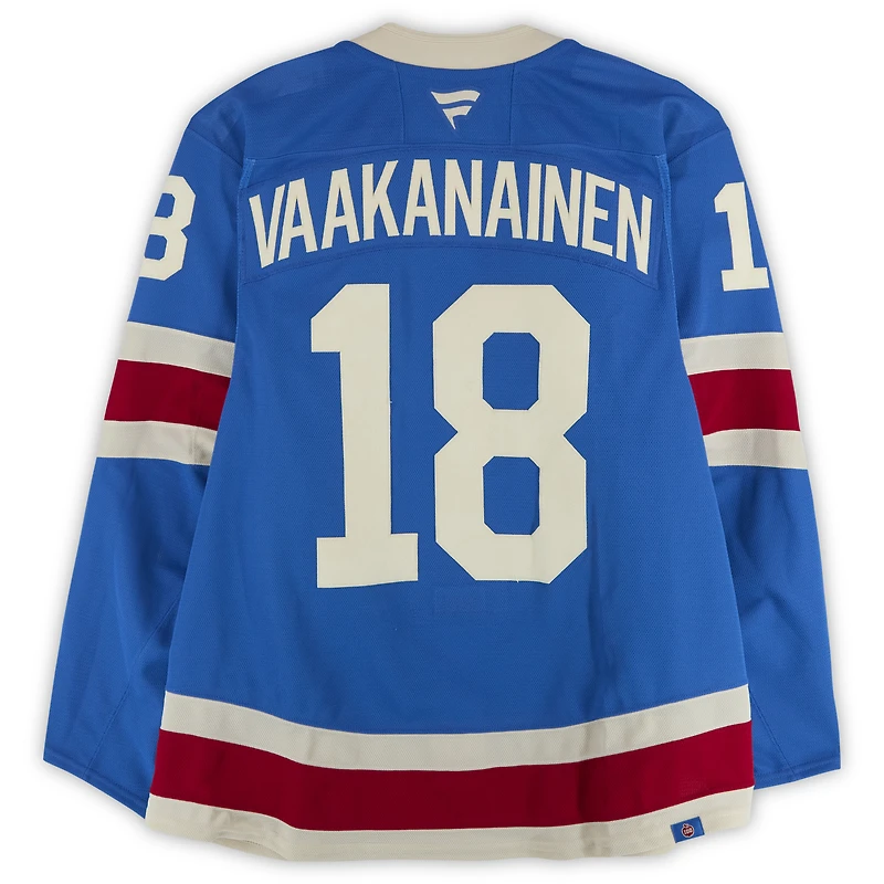 Urho Vaakanainen New York Rangers Game-Used #18 Blue Centennial Jersey vs. Carolina Hurricanes on February 5, 2026