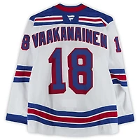Urho Vaakanainen New York Rangers Game-Used #18 White Set 2 Jersey from the 2025-26 NHL Season