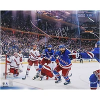 Vincent Trocheck New York Rangers Autographed 16" x 20" 2024 Stanley Cup Playoffs Second Round Game 2 vs. Carolina Hurricanes Overtime Goal Celebration Photograph