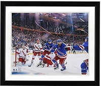 Vincent Trocheck New York Rangers Autographed 16" x 20" 2024 Stanley Cup Playoffs Second Round Game 2 vs. Carolina Hurricanes Overtime Goal Celebration Photograph