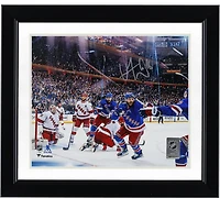Vincent Trocheck New York Rangers Autographed 8" x 10" 2024 Stanley Cup Playoffs Second Round Game 2 vs. Carolina Hurricanes Overtime Goal Celebration Photograph