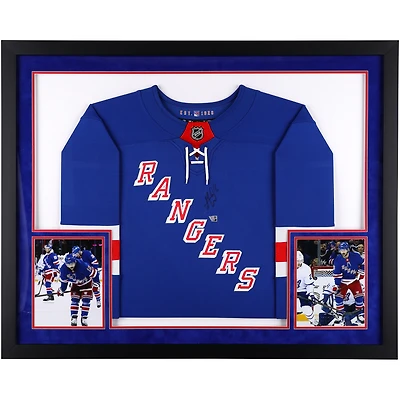 Vincent Trocheck New York Rangers Autographed Deluxe Framed Blue Fanatics Breakaway Jersey