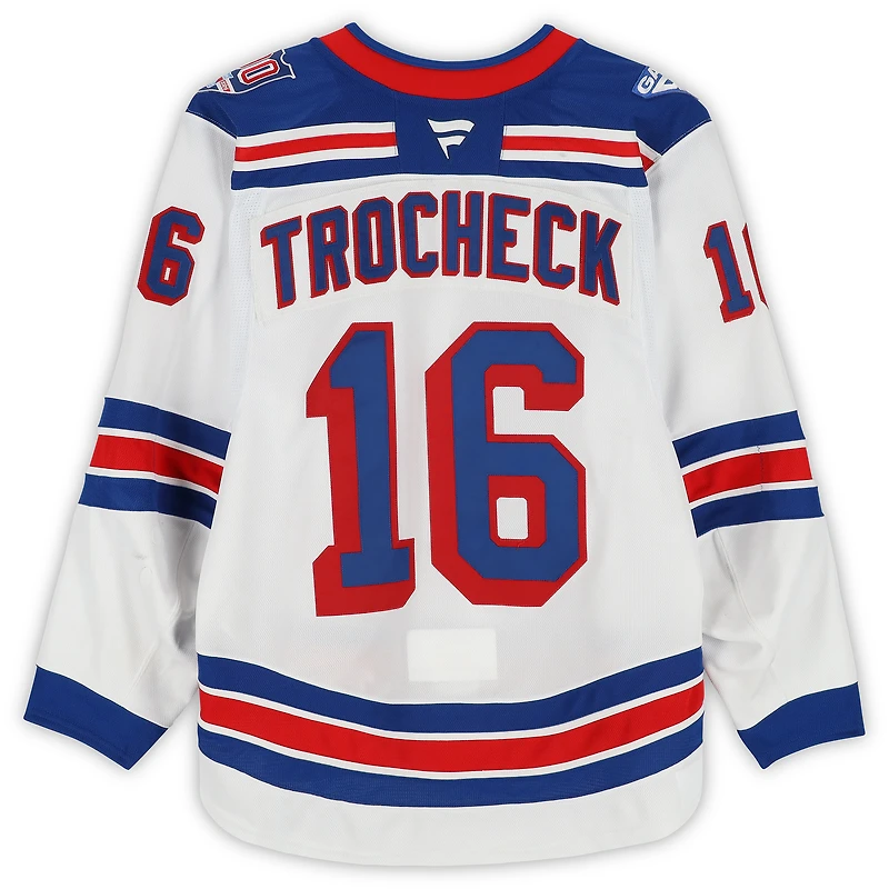 Vincent Trocheck New York Rangers Game-Used #16 White Set 2 Jersey from the 2025-26 NHL Season