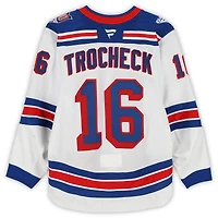 Vincent Trocheck New York Rangers Game-Used #16 White Set 2 Jersey from the 2025-26 NHL Season