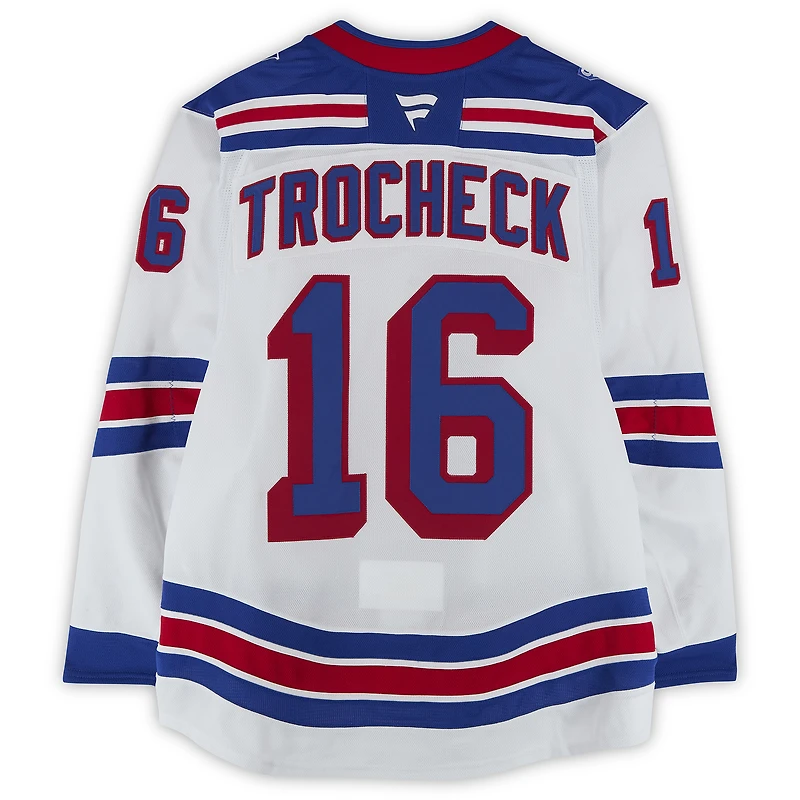 Vincent Trocheck New York Rangers Game-Used #16 White Set 3 Jersey from the 2025-26 NHL Season