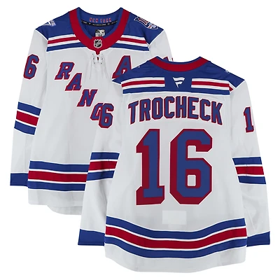 Vincent Trocheck New York Rangers Game-Used #16 White Set 3 Jersey from the 2025-26 NHL Season
