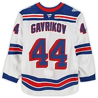 Vladislav Gavrikov New York Rangers Game-Used #44 White Jersey vs. Buffalo Sabres on October 9, 2024