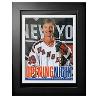 Wayne Gretzky New York Rangers 1996 Opening Night - Couverture de programme encadrée 12'' x 16''