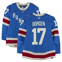 Will Borgen New York Rangers Game-Used #17 Blue Alternative Jersey vs. Buffalo Sabres on April 8, 2026