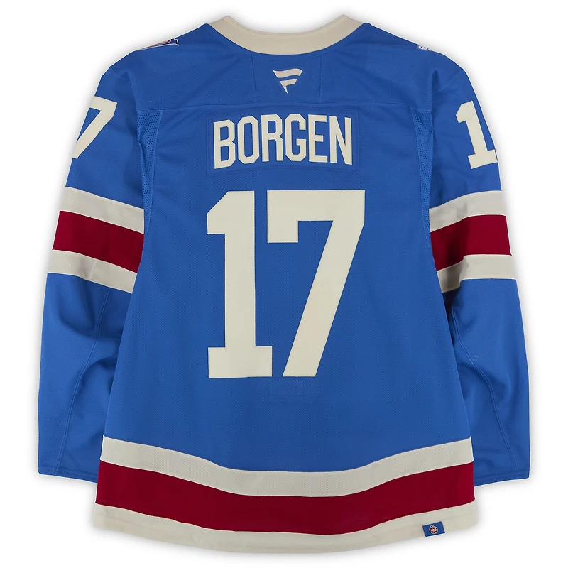 Will Borgen New York Rangers Game-Used #17 Blue Alternative Jersey vs. Buffalo Sabres on April 8, 2026