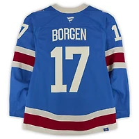 Will Borgen New York Rangers Game-Used #17 Blue Alternative Jersey vs. Buffalo Sabres on April 8, 2026