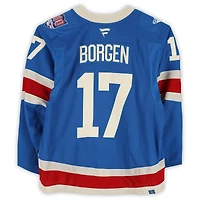Will Borgen New York Rangers Game-Used #17 Blue Centennial Jersey vs. Toronto Maple Leafs on March 5, 2026
