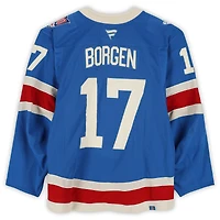 Will Borgen New York Rangers Game-Used #17 Blue Centennial Set 2 Jersey from Multiple Games Between December 10, 2025 & January 8, 2026