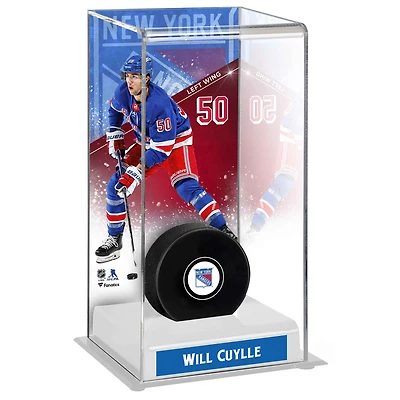 Étui de luxe pour rondelles de hockey Will Cuylle des Rangers de New York