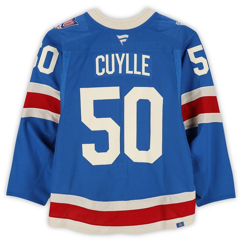 Will Cuylle New York Rangers Game-Used #50 Blue Centennial Jersey vs. Toronto Maple Leafs on March 5, 2026
