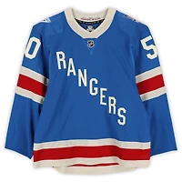 Maillot bleu du centenaire n° 50 porté par Will Cuylle des Rangers de New York contre les Maple Leafs de Toronto le 5 mars 2026